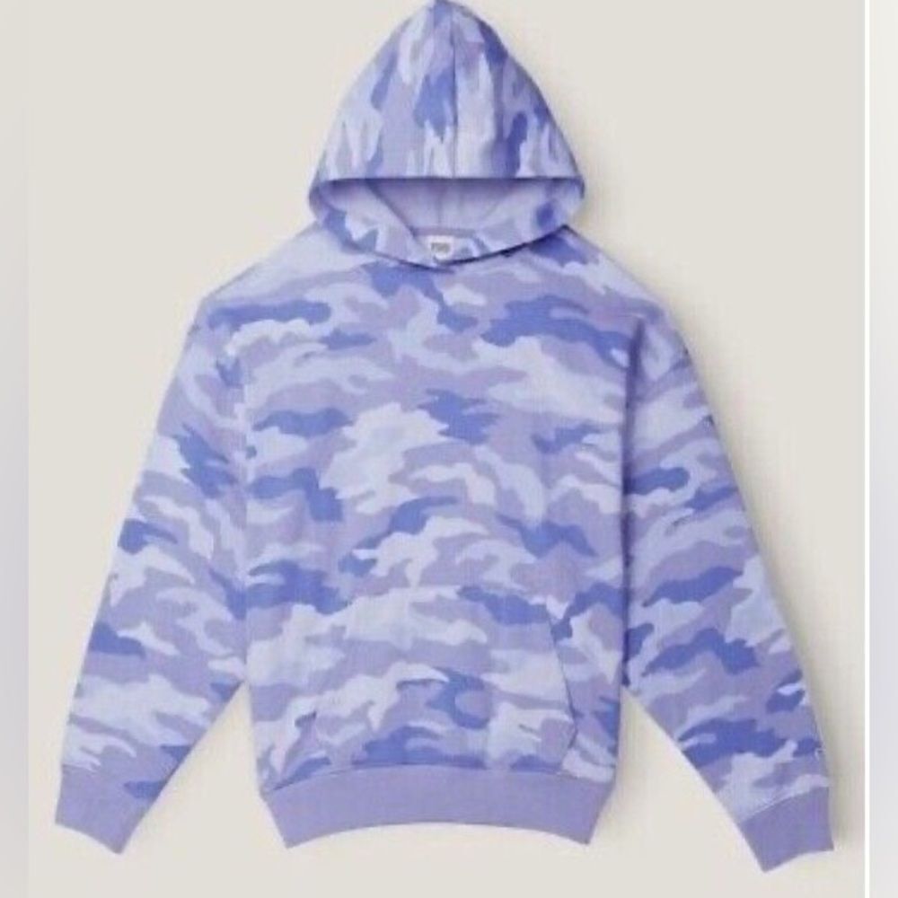 NWT Victoria's Secret PINK Camo Pullover hoodie Camouflage size small women's